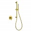 Set grifo de ducha empotrado monomando MONZA oro cepillado de IMEX